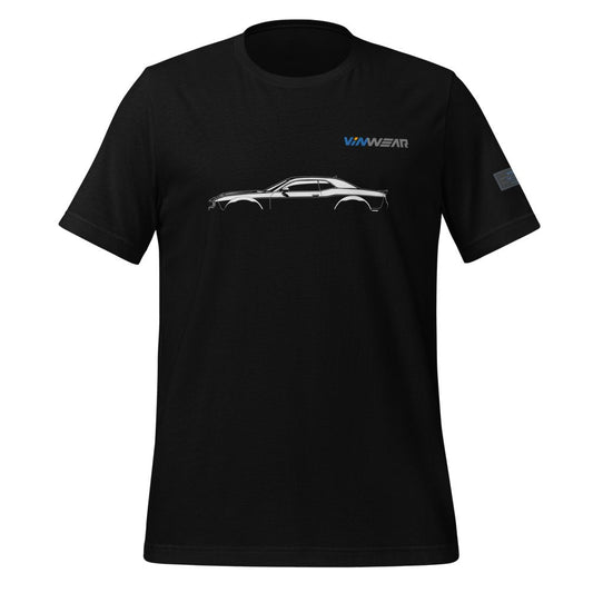 MALE - Dodge Challenger - White Print — Front