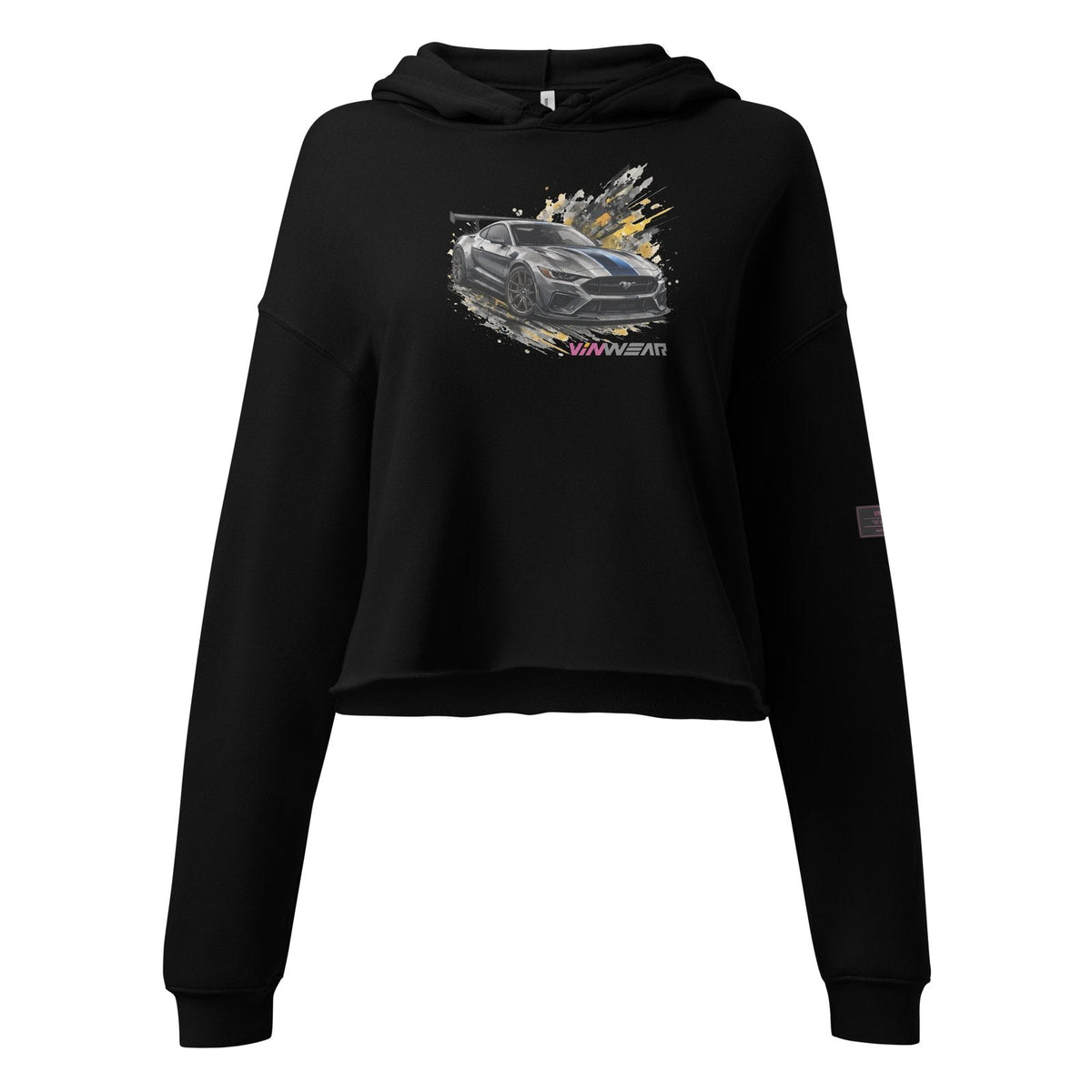 Mustang GTD Splatter · Original Artwork · Cropped Hoodie