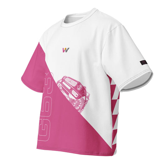FEMALE - G63 - Pink on White — Front