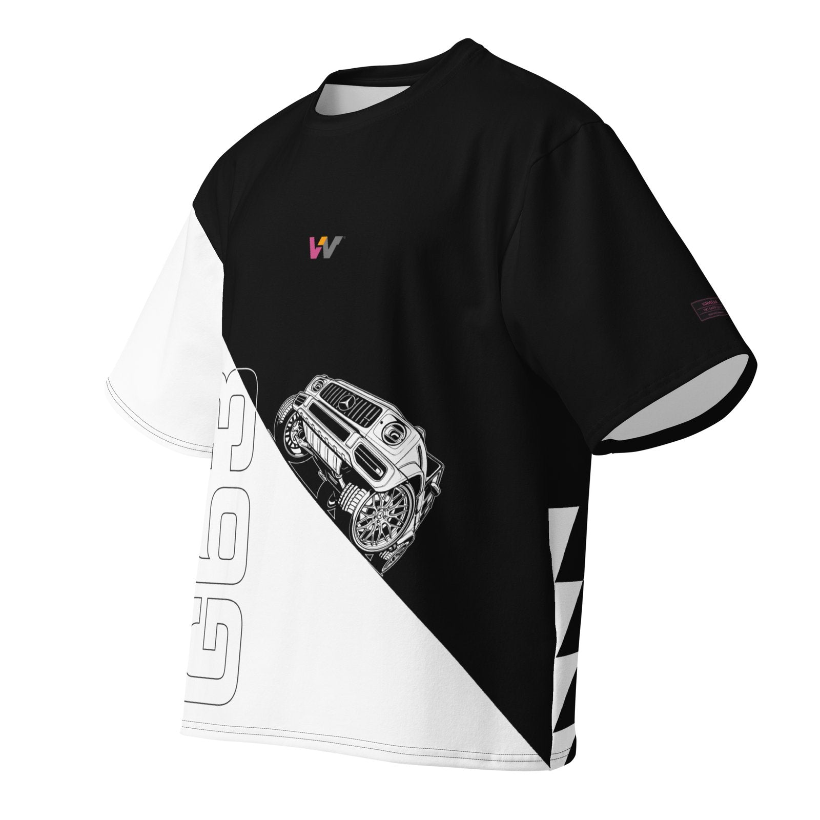 FEMALE - G63 - White on Black — Front