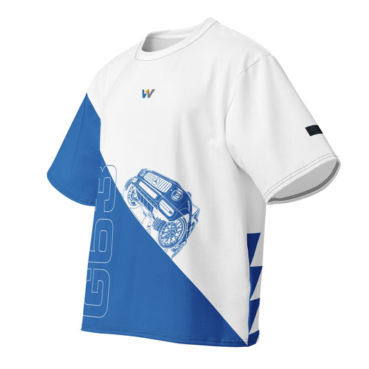 MALE - G63 - Blue on White — Front