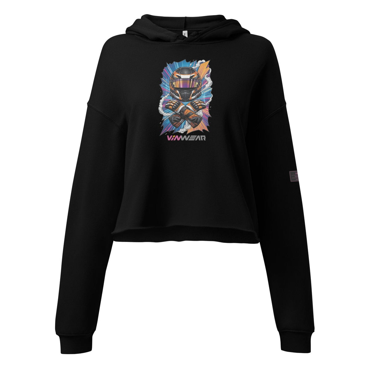 Helmet Splash · Original Artwork · Cropped Hoodie