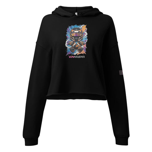 Helmet Splash · Original Artwork · Cropped Hoodie