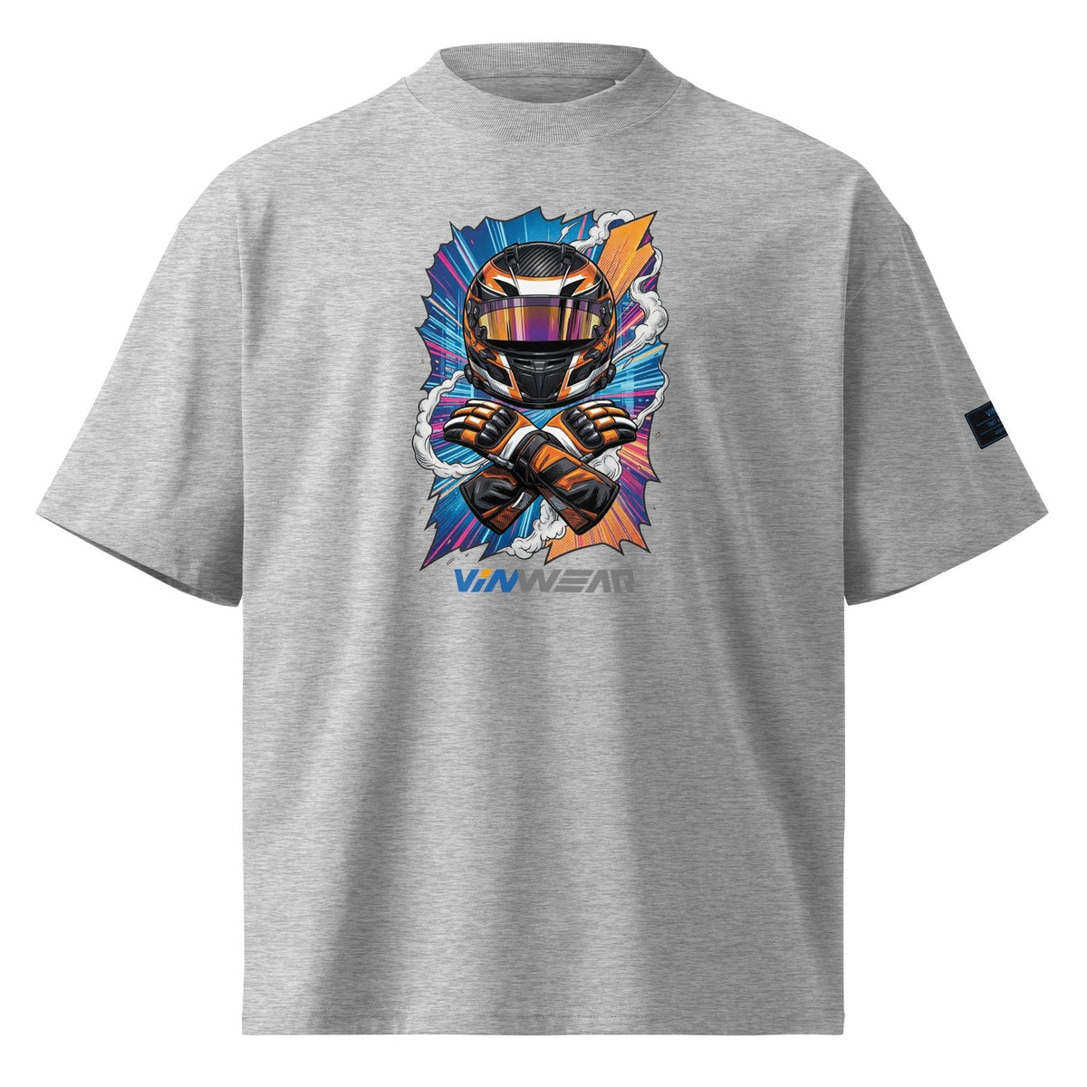 Helmet Splash · Original Artwork · Premium Tee - Heather Grey