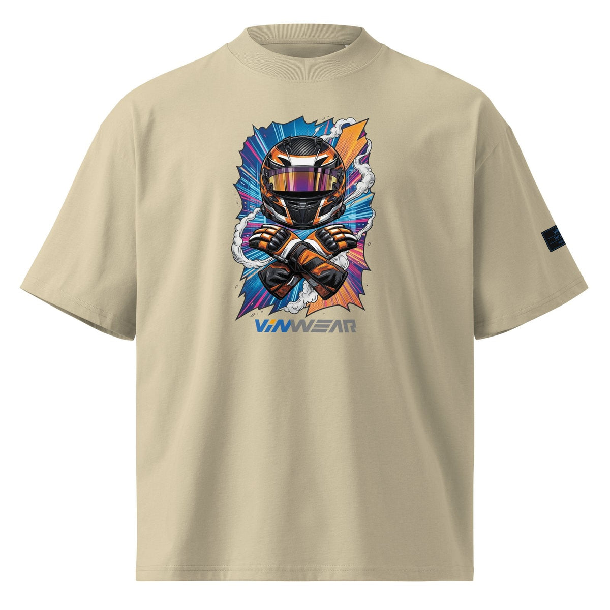 Helmet Splash · Original Artwork · Premium Tee - Stone