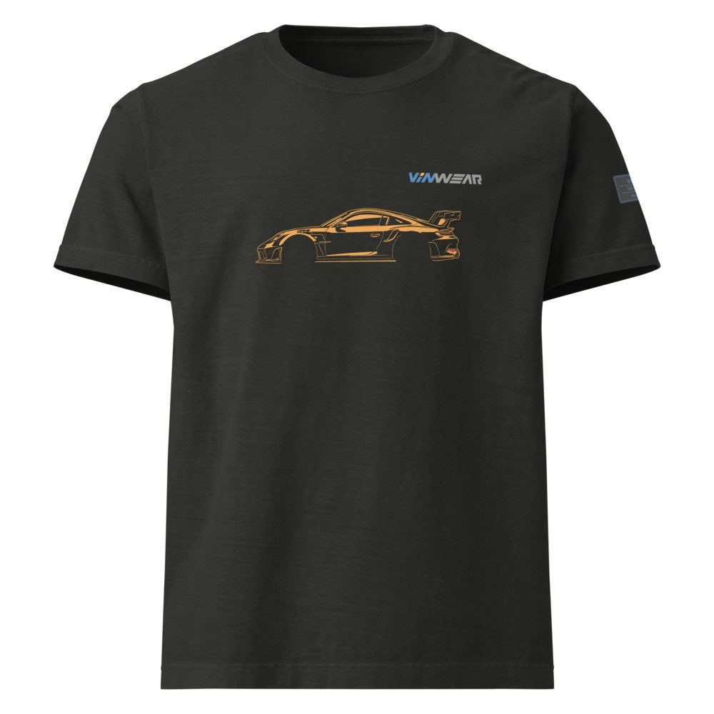 MALE - Porsche Silhouette - Orange Print — Front