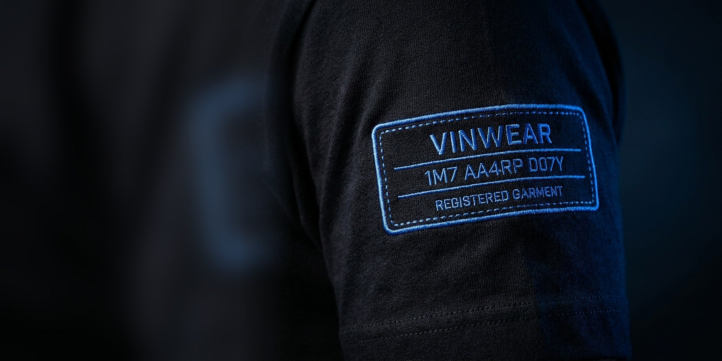 The number is stitched in.