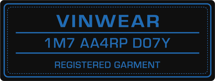 VINWEAR woven VIN tag